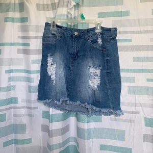 blue jean skirt
